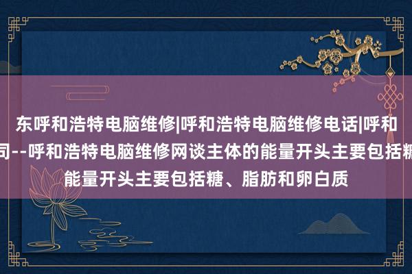 东呼和浩特电脑维修|呼和浩特电脑维修电话|呼和浩特电脑维修公司--呼和浩特电脑维修网谈主体的能量开头主要包括糖、脂肪和卵白质